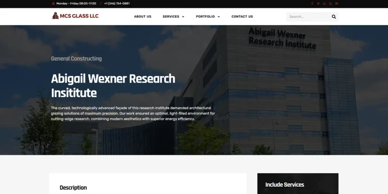 Diseño de página de servicios optimizado para navegación rápida y clara