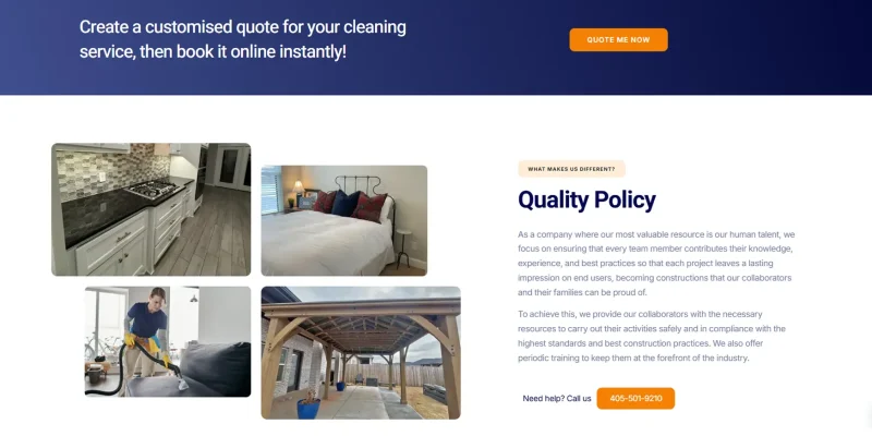 Diseño web corporativo con imágenes de alta calidad que refuerzan la identidad visual