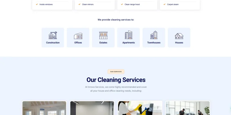 Diseño web corporativo implementado por 1Visionarte para Innovaservices Group