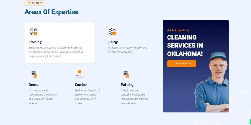 Ejemplo de diseño web corporativo moderno y profesional para servicios empresariales