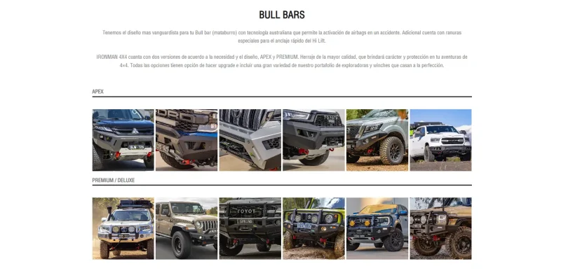 Landing page optimizada para empresa dedicada a la venta de repuestos 4x4