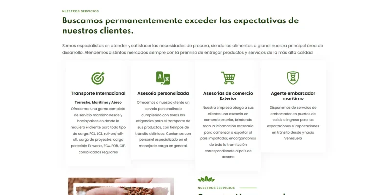 alimentos a granel internacionales transporte internacional