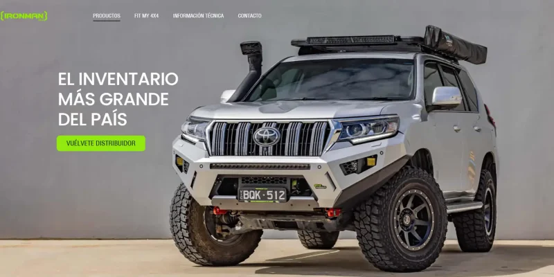 diseño de página web profesional para empresa de repuestos automotrices